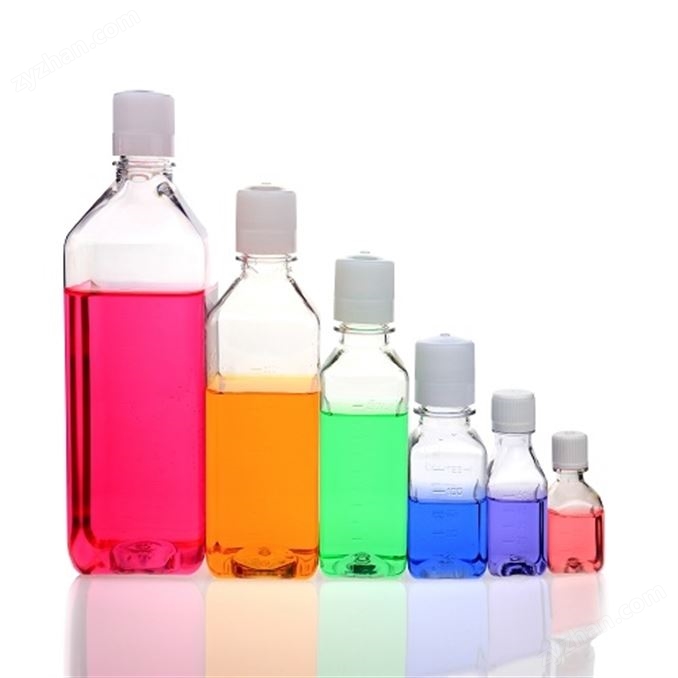 PETG 方形培養基瓶 瓶身: PETG 瓶蓋: HDPE